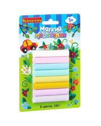 Мягкий пластилин, 8 цветов