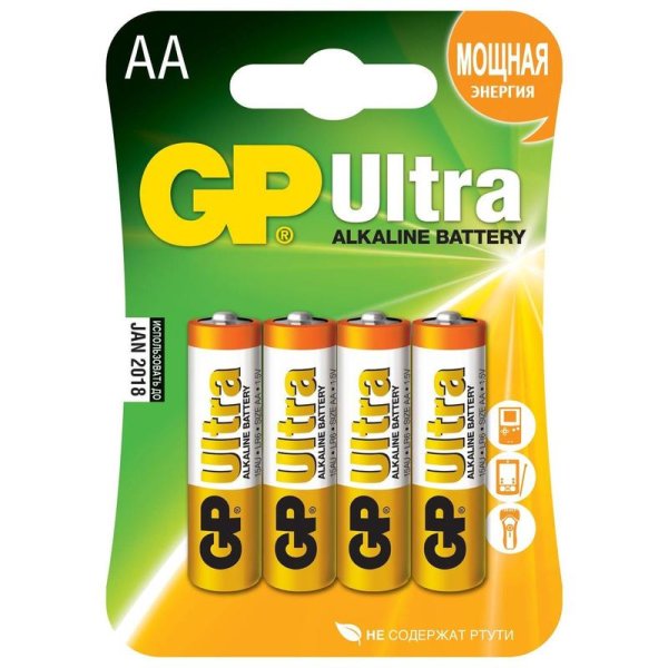 Батарейка GP Ultra, AA LR6 (4 штуки)
