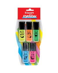 Набор текстовыделителей "Eyeliter", 5 цветов, 1-4,5 мм