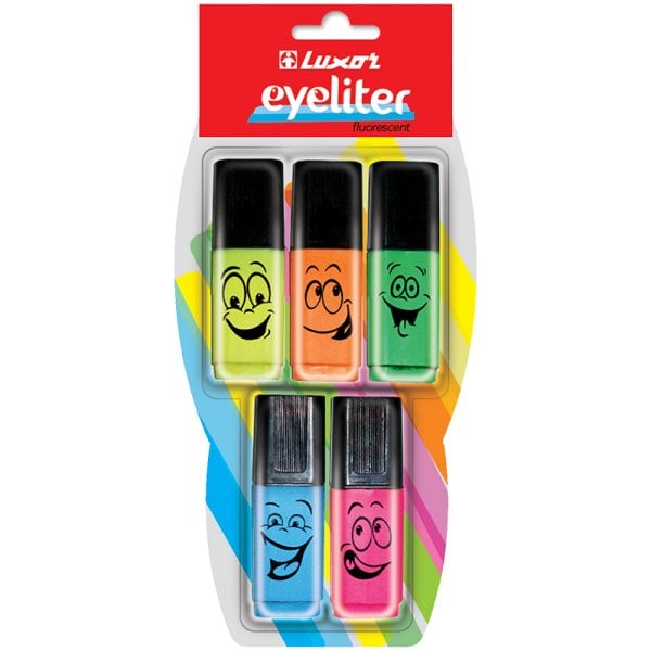 Набор текстовыделителей "Eyeliter", 5 цветов, 1-4,5 мм