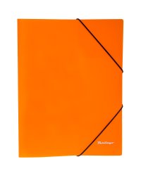 Папка на резинке "Neon", А4, 500 мкм, неоновый оранжевый