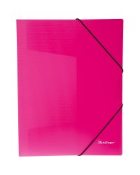 Папка на резинке "Neon", А4, 500 мкм, неоновый розовый