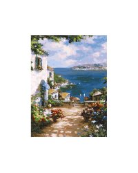 Живопись на холсте "Улочка к морю", 30х40 см
