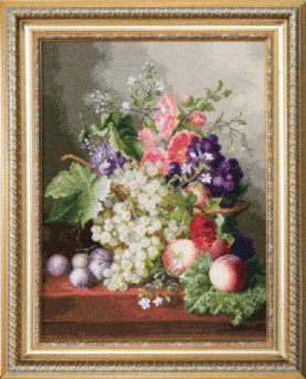 Набор для вышивания крестом "Натюрморт с виноградом", арт. М-129