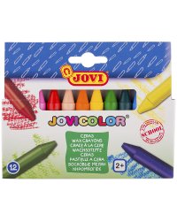 Карандаши восковые "Jovicolor", 12 цветов