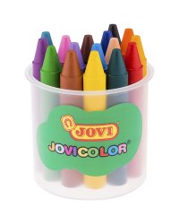 Карандаши восковые "Jovicolor", с точилкой, 16 цветов