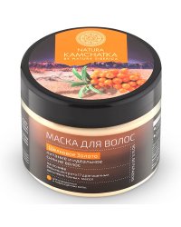 Маска Natura Kamchatka "Шелковое золото", ослепительный блеск и густота волос, 300 мл