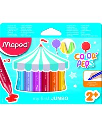 Мелки восковые "Color Peps Jumbo", 12 цветов