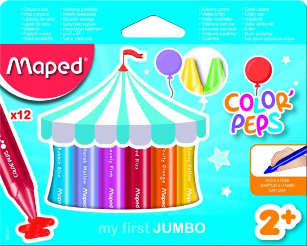 Обложка книги «Мелки восковые "Color Peps Jumbo", 12 цветов»