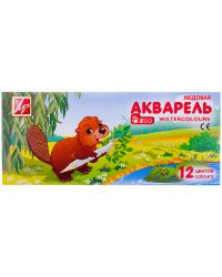 Акварельные медовые краски "Mini Zoo", 12 цветов, без кисти