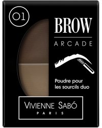 Тени для бровей двойные "Brow Arcade", тон 01