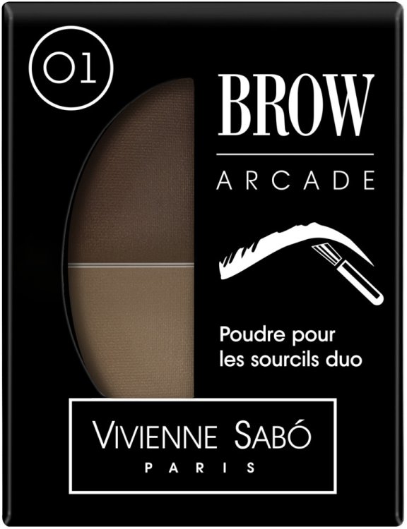 Тени для бровей двойные "Brow Arcade", тон 01