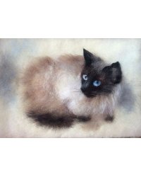 Набор для валяния цветной шерстью "Муся", 21x29,7 см (А4)