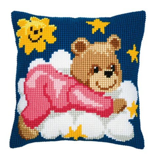 Подушка для вышивания "Мишка", 40x40 см