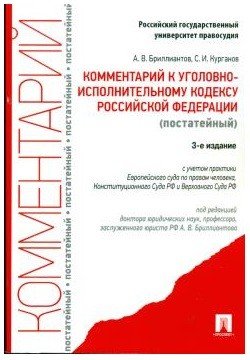 Обложка книги «Комментарий к Уголовно-исполнительному кодексу Российской Федерации (постатейный)» — Курганов С.И., ISBN 9785392263035