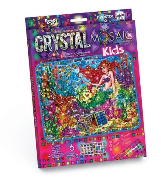 Обложка книги «Набор креативного творчества "Crystal Mosaic Kids. Русалочка"»