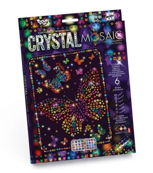 Обложка книги «Набор креативного творчества "Crystal Mosaic. Бабочки"»