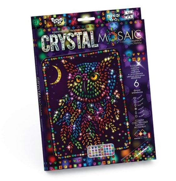 Обложка книги «Набор креативного творчества "Crystal Mosaic. Сова"»