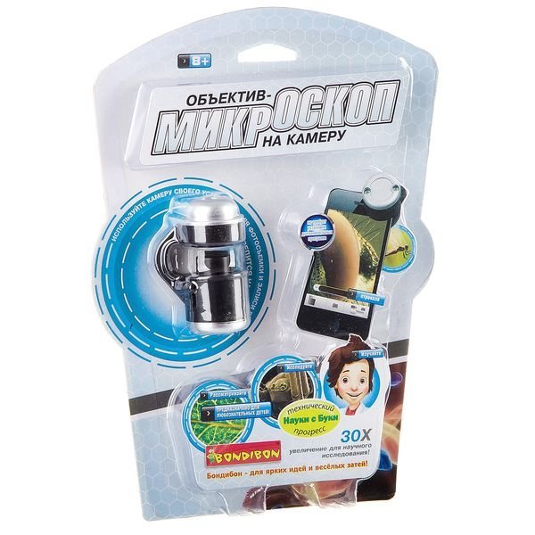 Развивающая игрушка. Объектив-микроскоп на камеру смартфона Развивающая игрушка. Объектив-микроскоп на камеру смартфона