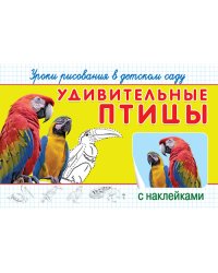 Удивительные птицы. Уроки рисования в детском саду. С наклейками