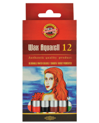 Карандаши цветные акварельные "Wax aquarell", 12 цветов, пастельные, восковые