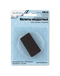 Магниты квадратные Mr.Painter, 25,4 x25,4 мм, 4 штуки, арт. SSM-03