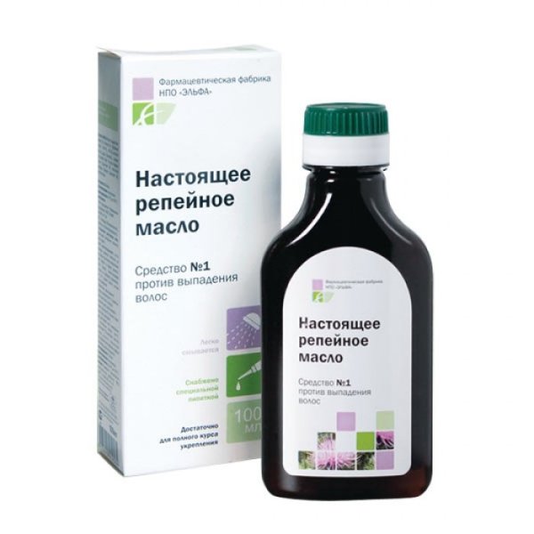 Настоящее репейное масло "Elfa Pharm", 100 мл