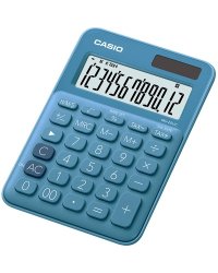 Калькулятор настольный "Casio MS-20UC", 12 разрядов, голубой