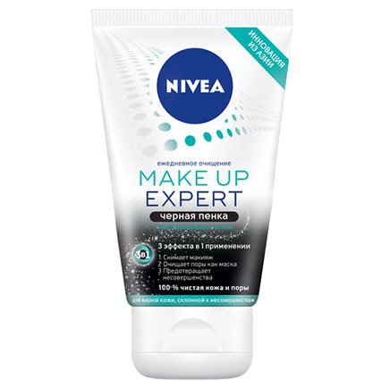 Жидкое мыло Nivea "Черная пенка" для умывания, для жирной кожи, 100 мл