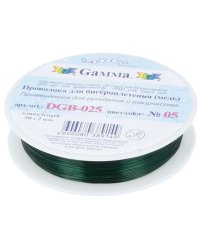 Проволока для бисера "Gamma", металл (цвет: зеленый), арт. DGB-025 05, 0,25 мм x 50±2 м