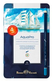 Набор акварельных карандашей "AquaPro", 12 цветов