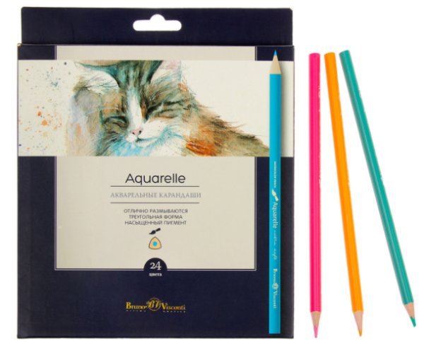 Набор акварельных карандашей "Aquarelle", 24 цвета