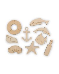 Заготовка для декорирования Mr. Carving "Морской набор", арт. ВД-397, 1-7 см, 9 штук