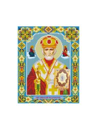 Картина стразами "Икона Николай Чудотворец", 22x28 см, арт. АЖ-2001