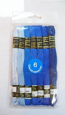 Мулине &quot;Цветик-семицветик&quot;, синяя гамма, 7 мотков по 10 метров