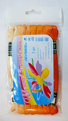 Мулине &quot;Цветик-семицветик&quot;, оранжевая гамма, 7 мотков по 10 метров