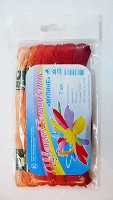 Мулине &quot;Цветик-семицветик&quot;, красная гамма, 7 мотков по 10 метров