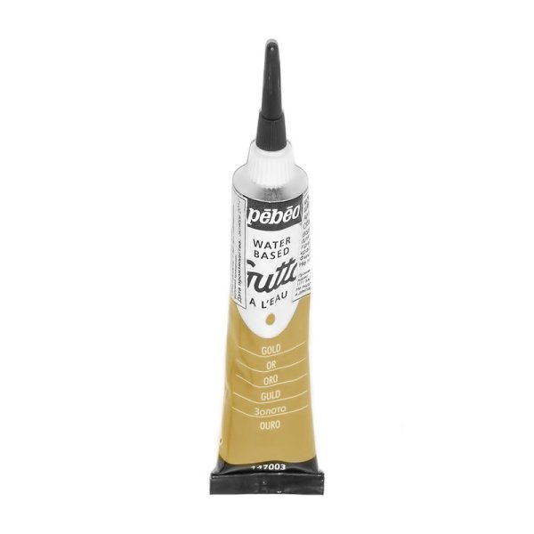 Контурная краска по шелку PEBEO "Gutta" (цвет: золото), 20 мл, арт. 147-003