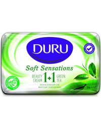 Мыло туалетное DURU "Soft Sensation. 1+1 Зеленый чай" (80 г)