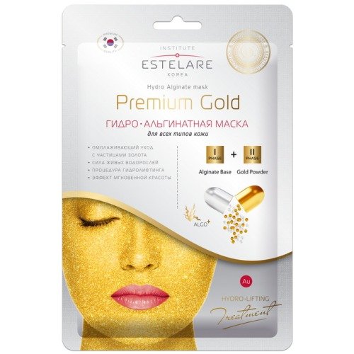 Гидроальгинатная маска для лица "INSTITUTE ESTELARE. Premium Gold", для всех типов кожи, 55 грамм