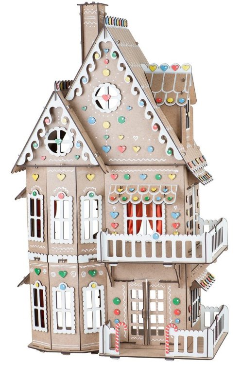 Сборный домик для кукол. Пряничный