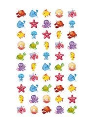 Наклейки для поощрения на самоклеящейся бумаге "Морские обитатели"