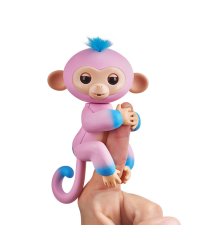 Интерактивная ручная обезьянка. Fingerlings - Канди, розовая с голубым