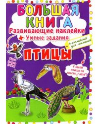 Большая книга. Птицы. Развивающие наклейки. Умные задания. Английский для малышей