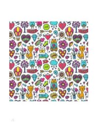 Упаковочная бумага "Мишки-Котики", 70x100 см