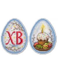 Набор для вышивания крестом на пластиковой канве Жар-Птица "Пасхальное настроение", 11x8 см, арт. Р-164
