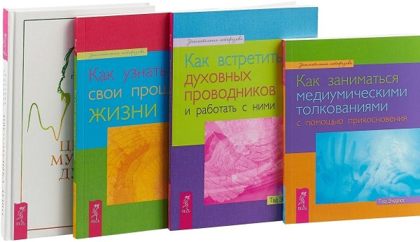 Обложка книги «Цветомузыка души. Как встретить духовных проводников и работать с ними. Как заниматься медиумическими толкованиями с помощью прикосновения. Как узнать свои прошлые жизни (комплект из 4 книг) (количество томов: 4)» — Гумкирия Аделина, Эндрюс Тэд, ISBN 9785944382979