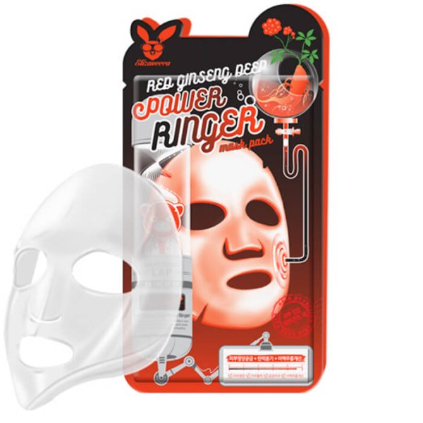 Омолаживающая маска на основе красного женьшеня Elizavecca "Red Ginseng Deep Power Ringer Mask Pack", 23 мл
