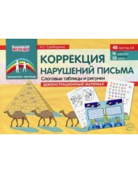 Коррекция нарушений письма. Слоговые таблицы и рисунки. Демонстрационный материал. ФГОС ДО