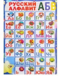 Русский алфавит. Плакат ламинированный двусторонний